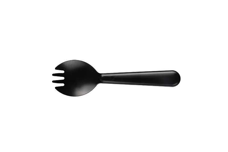 Spork đen nhựa dùng một lần